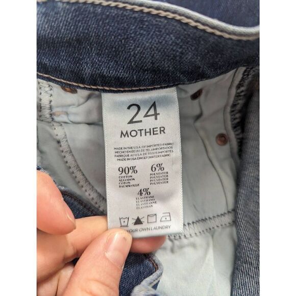 Mother High Waisted Rascal Jeans women's size 24 the famous heroine straight leg - Picture 9 of 10